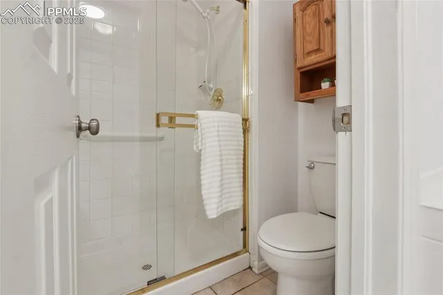a bathroom with a shower a toilet and a sink
