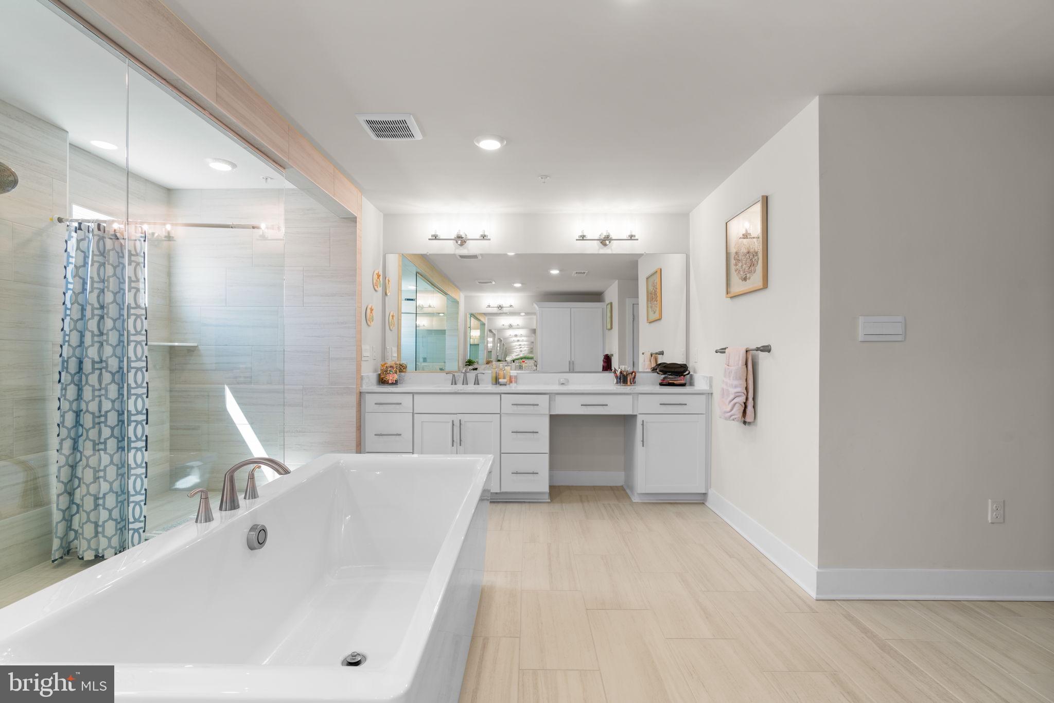 21708 Woodfield Road Gaithersburg, MD 20882 - Photo 31 of 76 a bathroom with a sink a mirror and a bathtub
