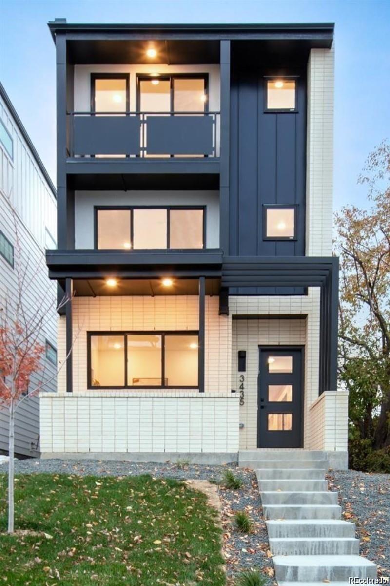 a front view of a house