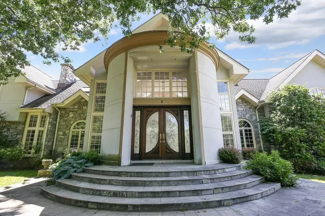 a front view of a house