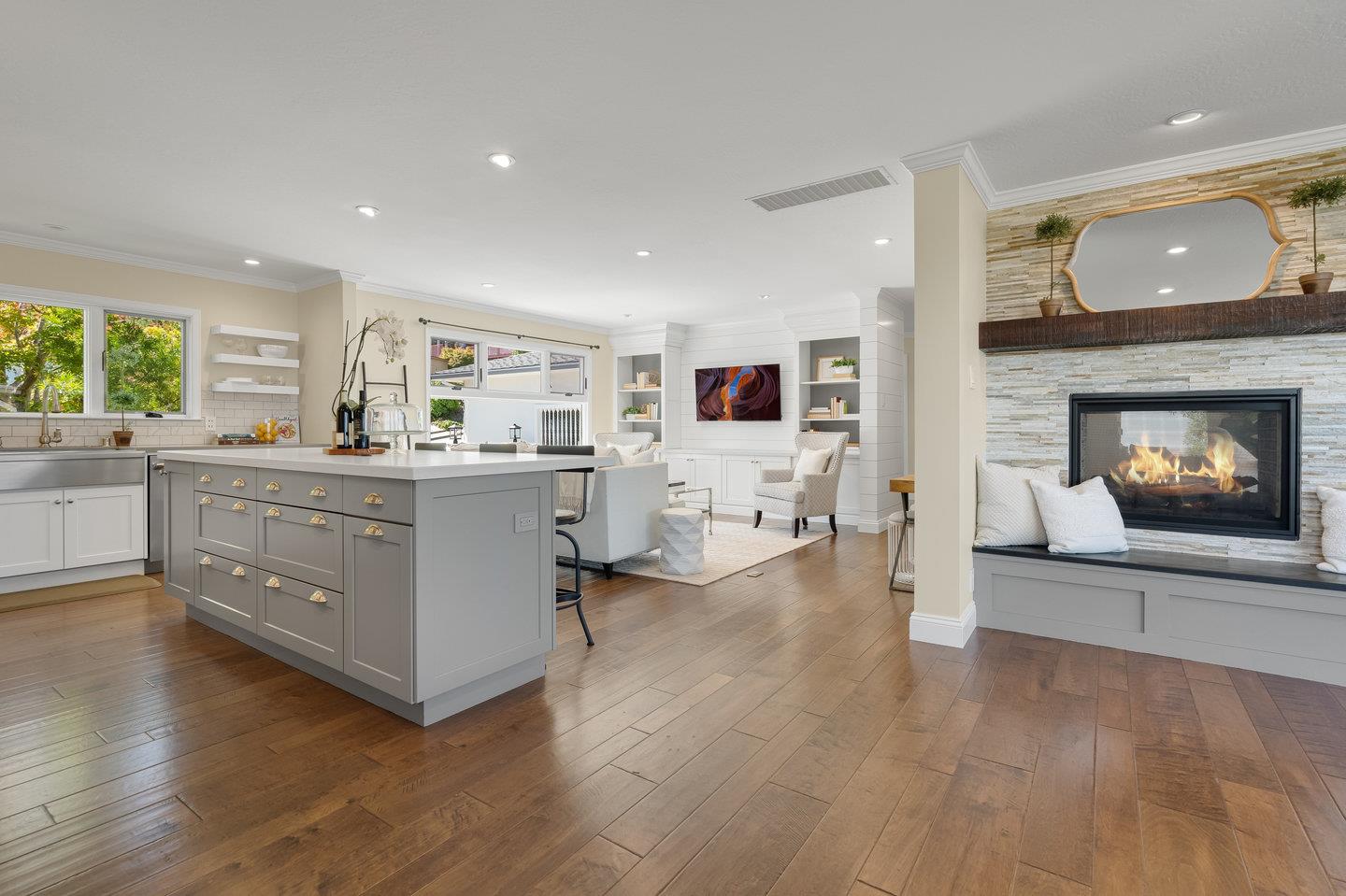 1270 Roble Road Millbrae, CA 94030 - Photo 15 of 35 a living room with furniture and fireplace