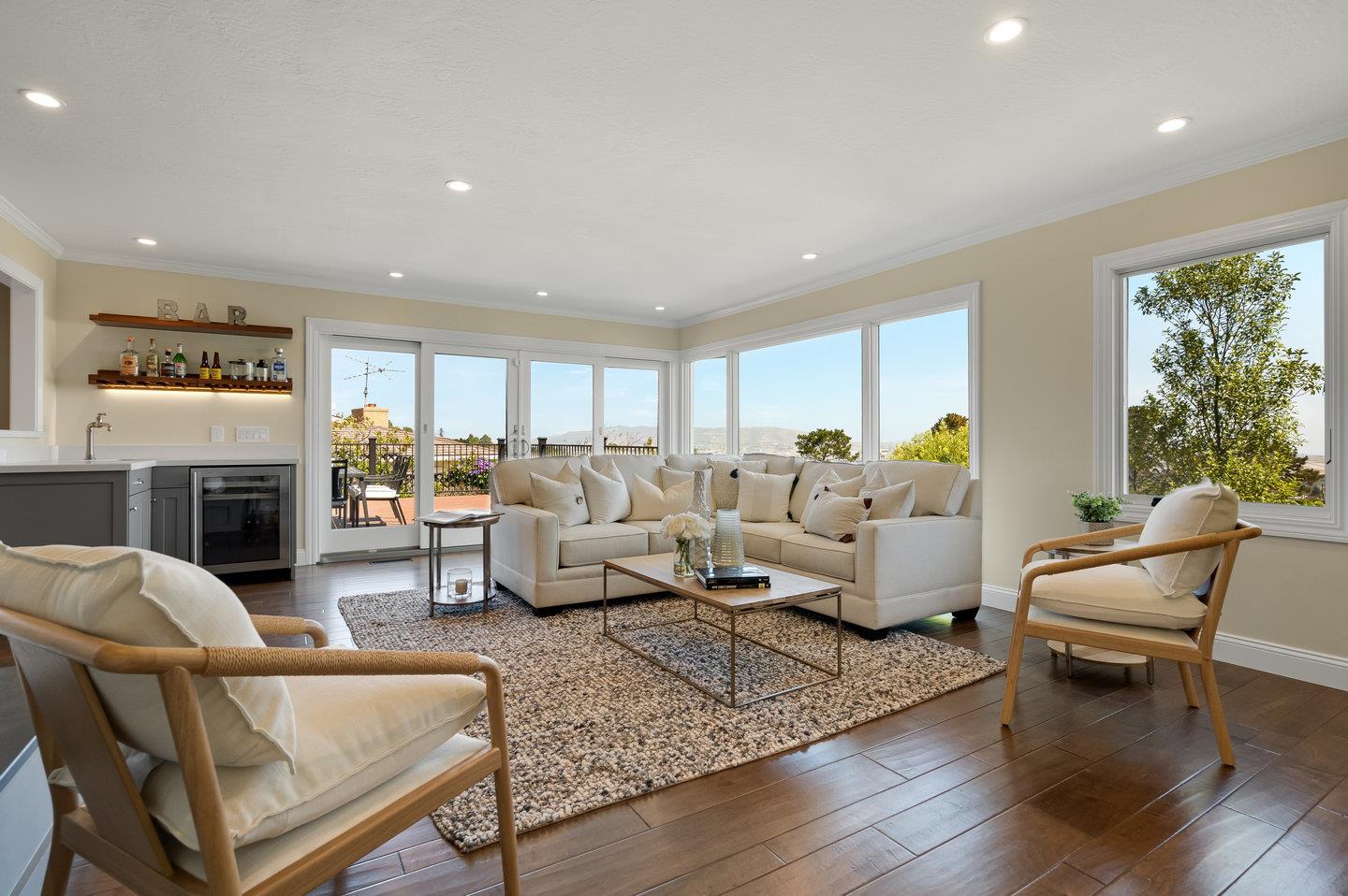 1270 Roble Road Millbrae, CA 94030 - Photo 6 of 35 a living room with fireplace furniture and a fireplace
