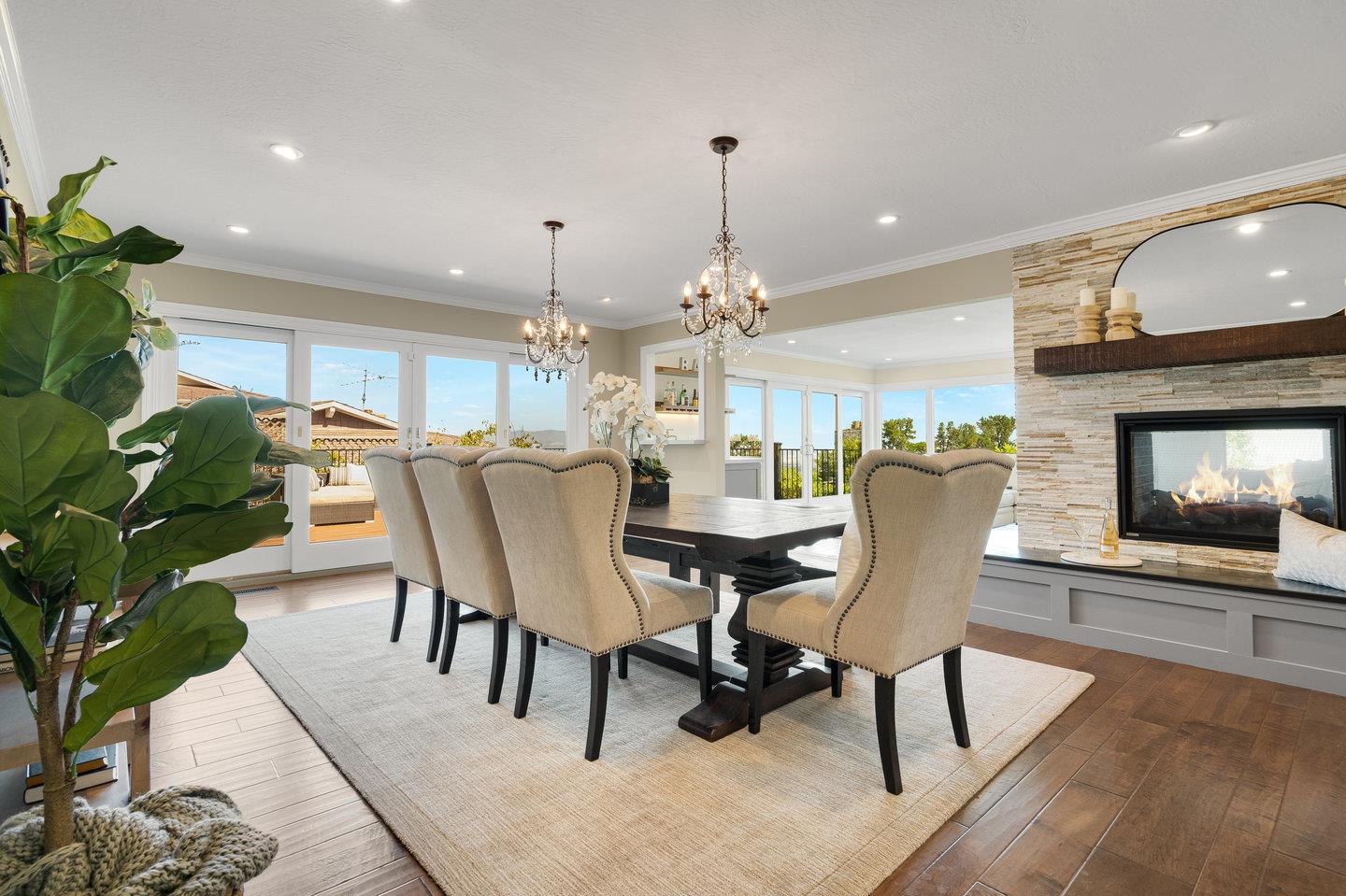 1270 Roble Road Millbrae, CA 94030 - Photo 7 of 35 a view of a dining room with furniture window and wooden floor