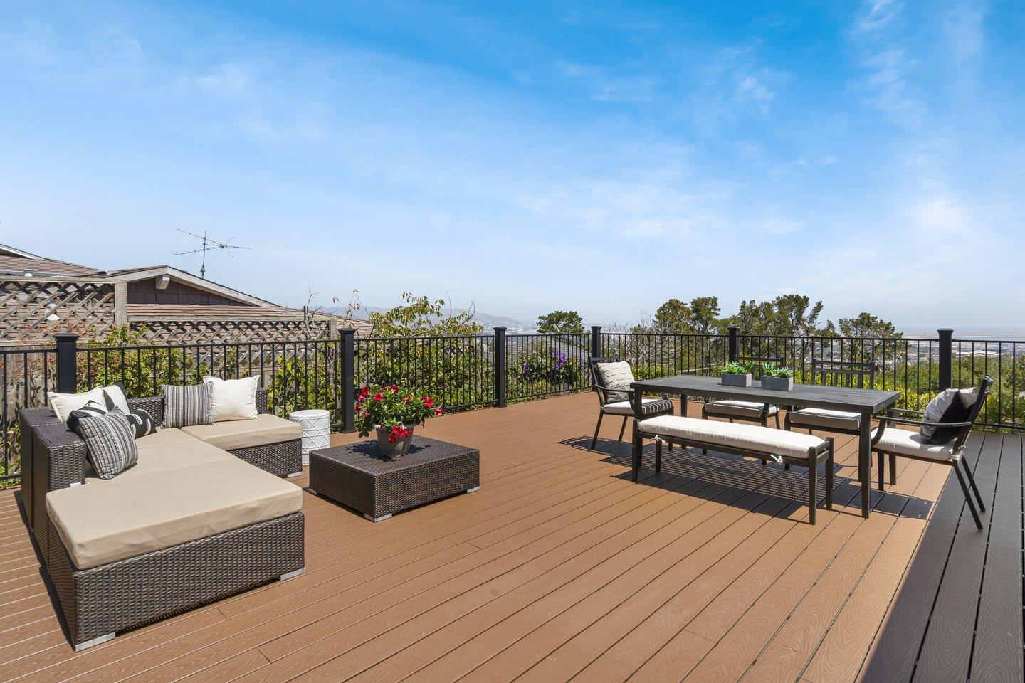 1270 Roble Road Millbrae, CA 94030 - Photo 10 of 35 a outdoor living space with furniture and city view