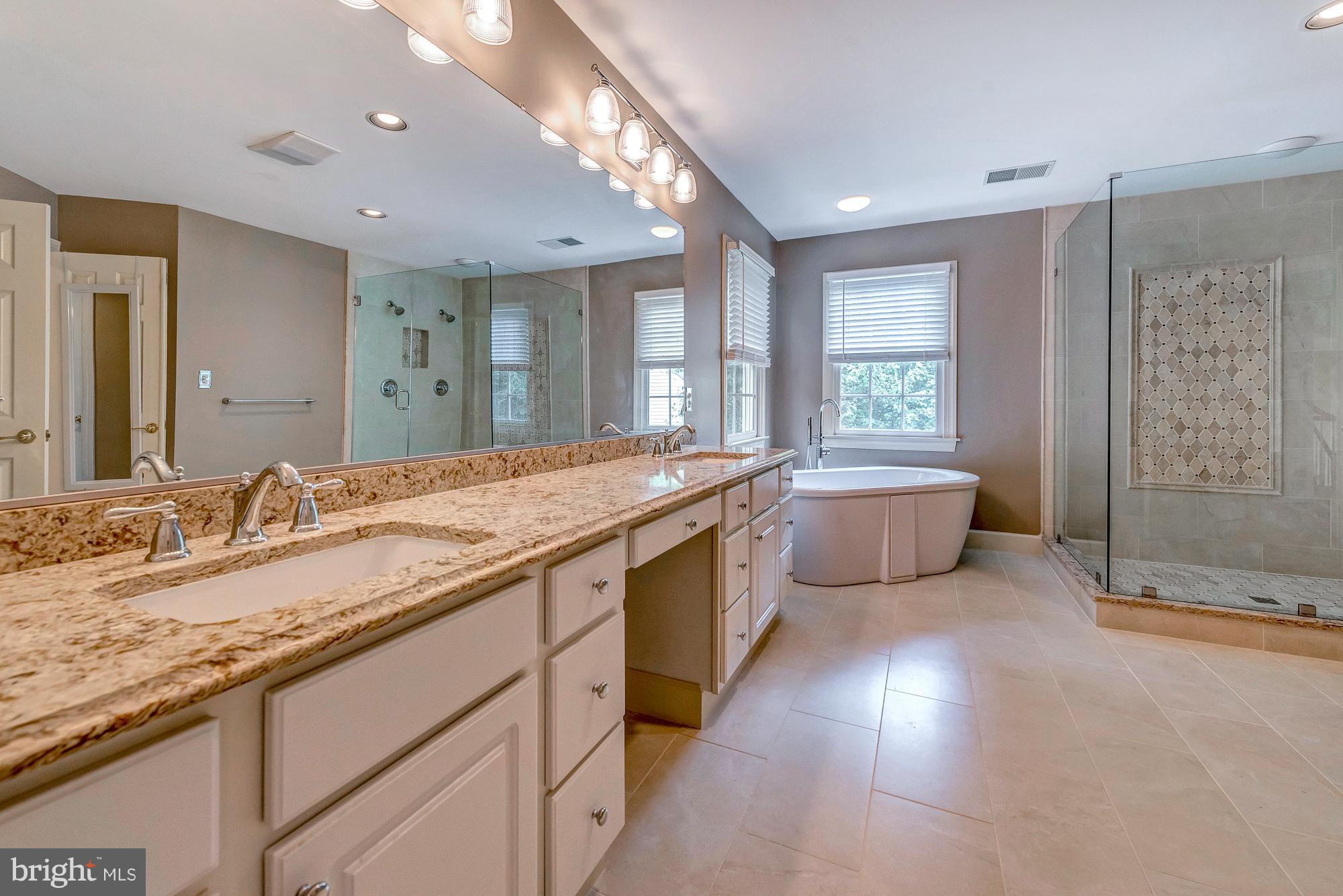22 Hackett Court Poolesville, MD 20837 - Photo 36 of 54 Dual sinks, stand alone tub, all glass shower