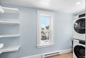 a room with a washer and dryer