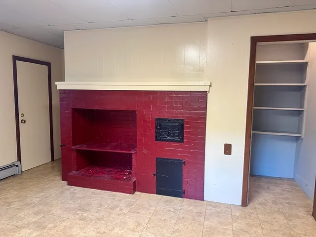 a room with closet and mirror