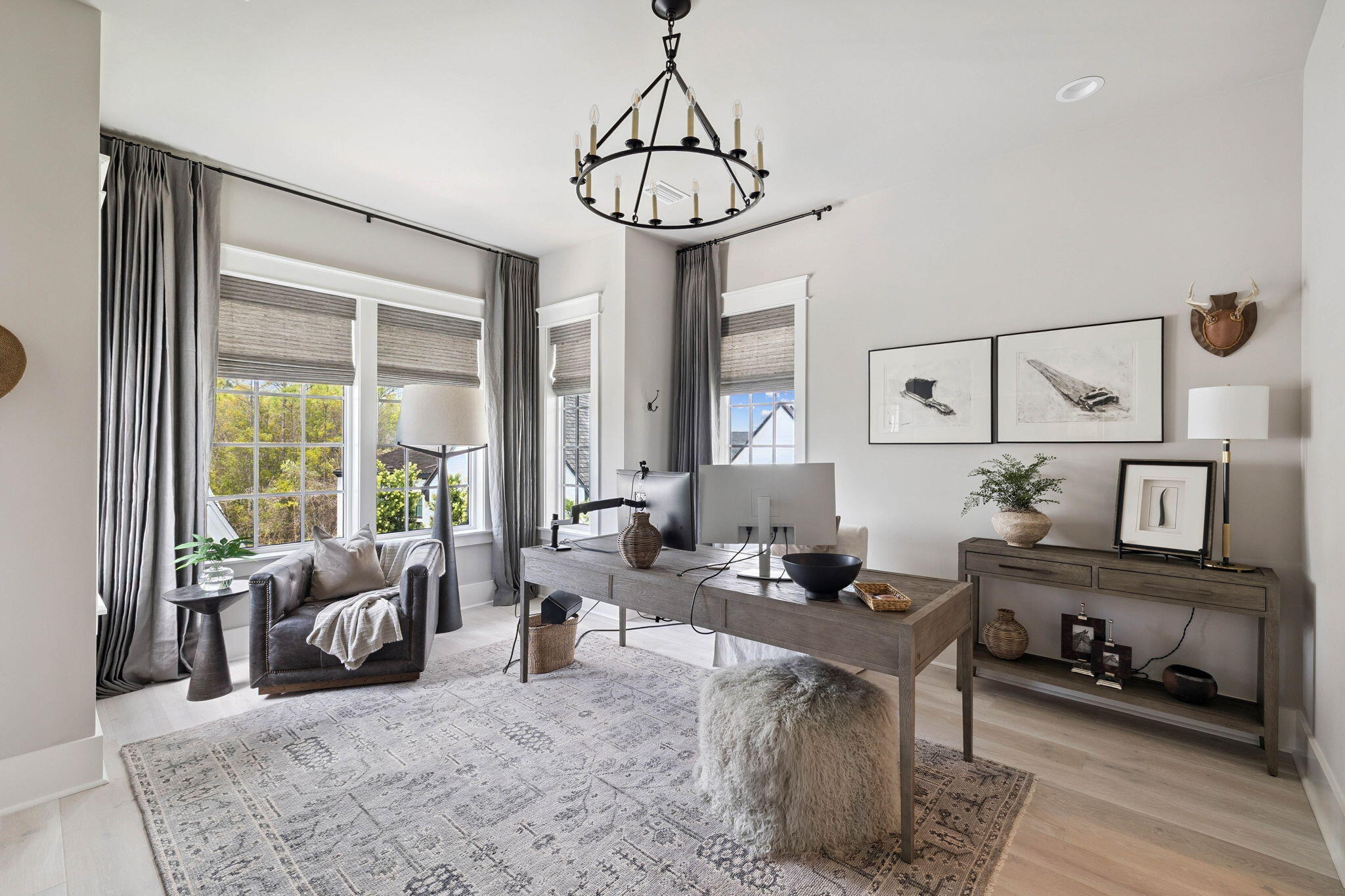 125 Golfridge Dr Inlet Beach Inlet Beach, FL 32461 - Photo 49 of 110 a living room with furniture a flat screen tv and a large window