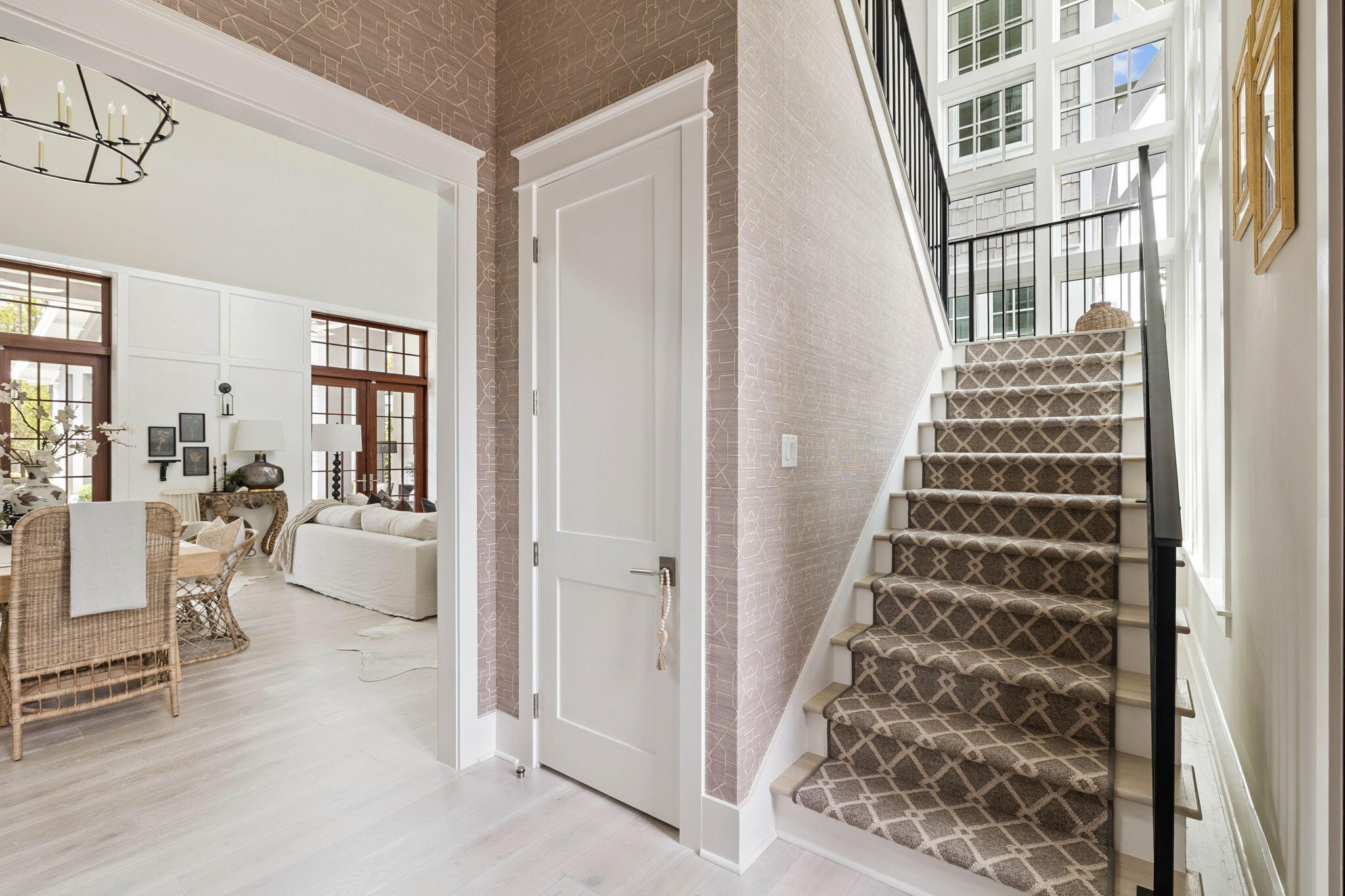 125 Golfridge Dr Inlet Beach Inlet Beach, FL 32461 - Photo 55 of 110 a view of a hallway and dining room with floor to ceiling window
