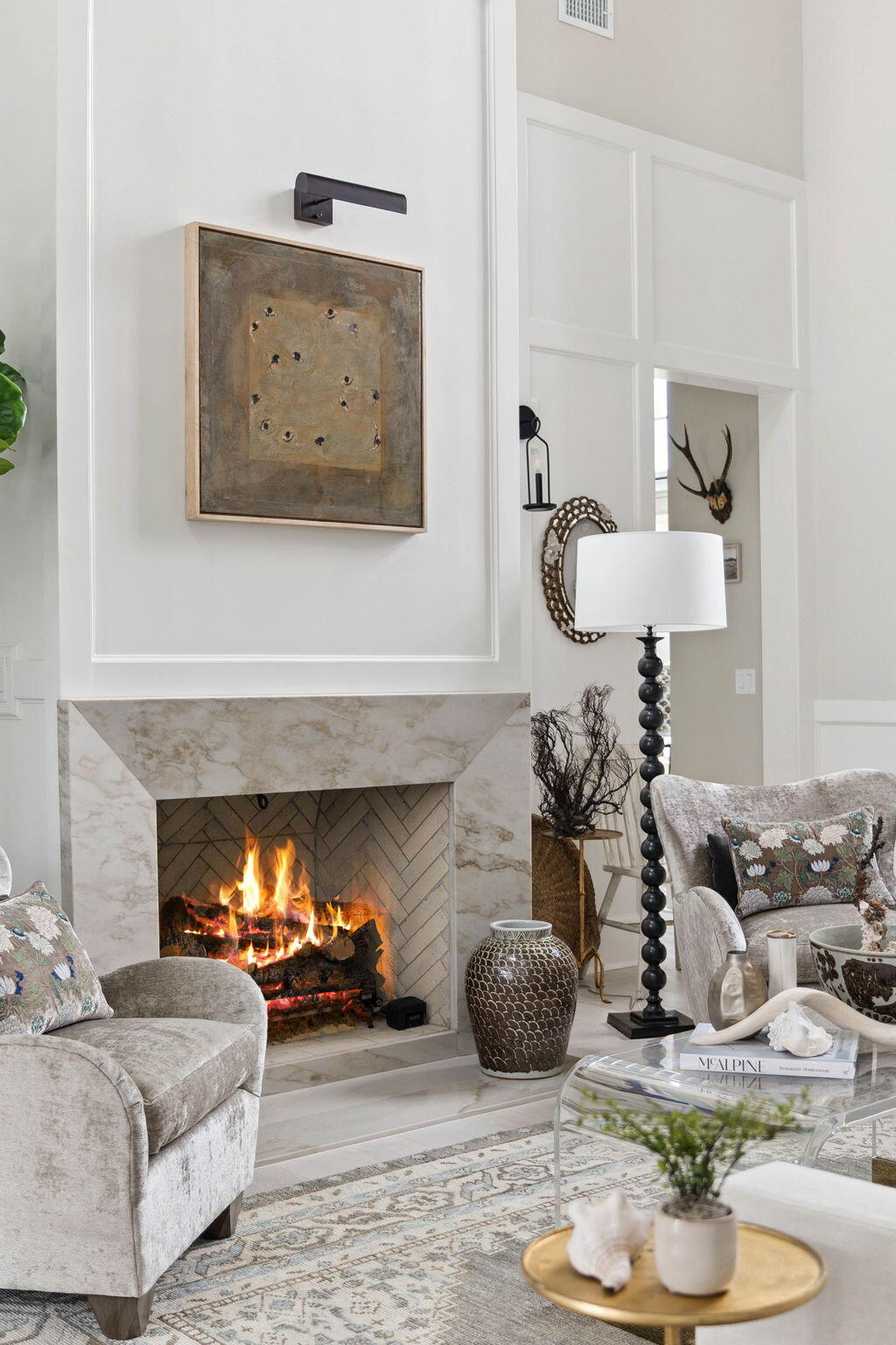 125 Golfridge Dr Inlet Beach Inlet Beach, FL 32461 - Photo 86 of 110 a living room with furniture and a fireplace