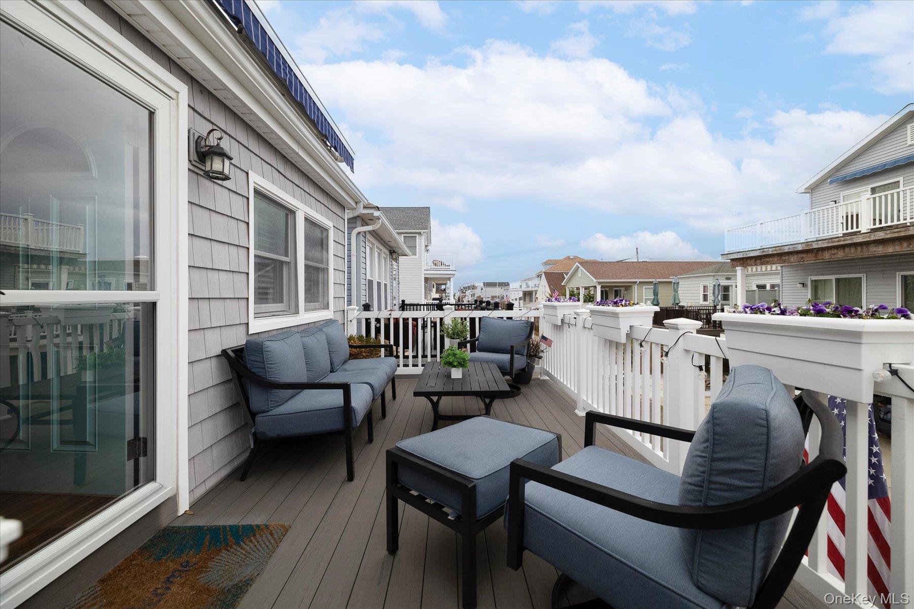 35 Nebraska Street Long Beach, NY 11561 - Photo 17 of 24 Spacious Front Deck with Awning