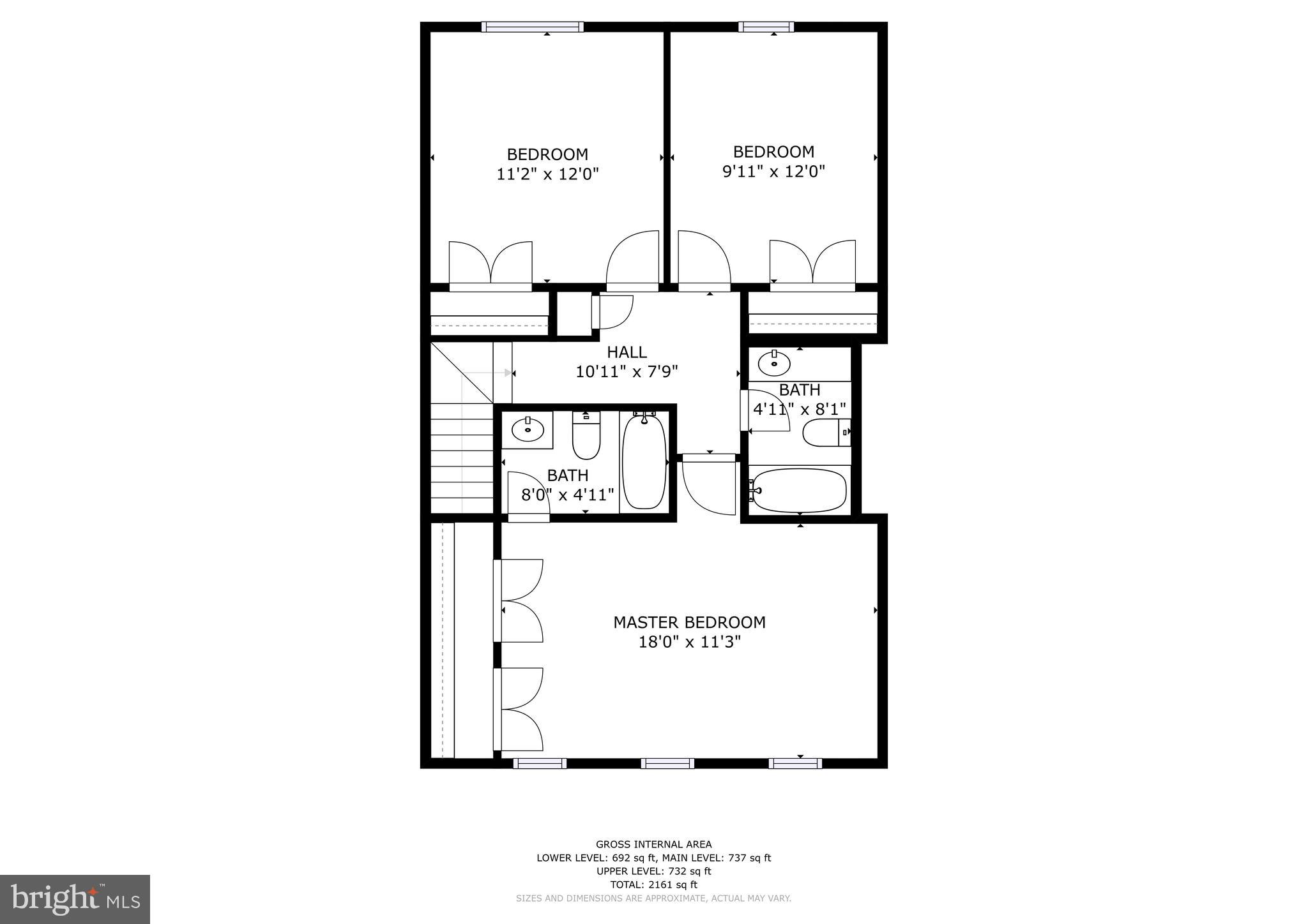 1012 Windrush Lane Sandy Spring, MD 20860 - Photo 25 of 27 Upper Level Floor Plan