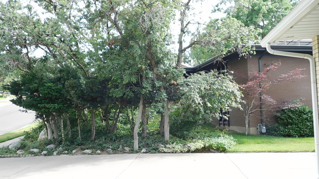 2148 Carolyn Way Bountiful, UT 84010 - Photo 39 of 40 Brick exterior featuring a dark roofline, white gutters, and mature trees