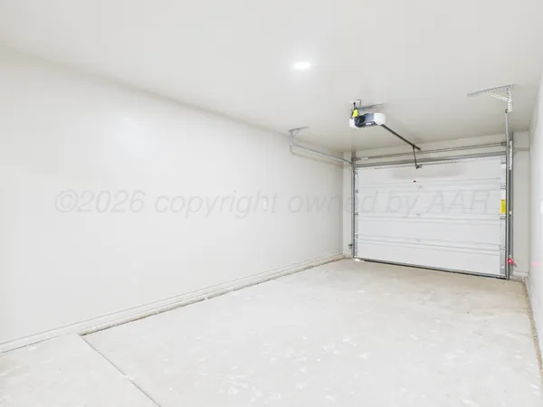 a view of a garage