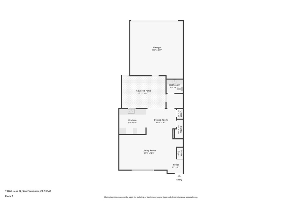 1926 Lucas Street, Unit 2 San Fernando, CA 91340 - Photo 35 of 35 a picture of a floor plan