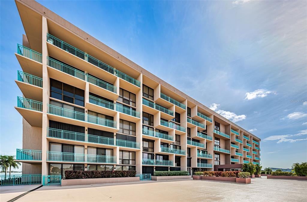 a front view of a building