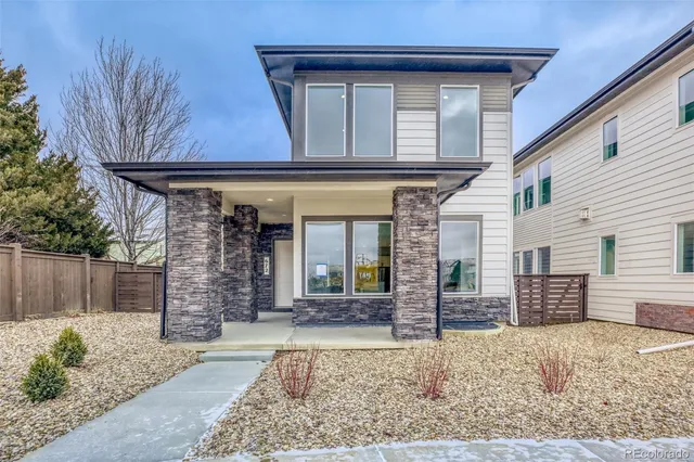 a front view of a house