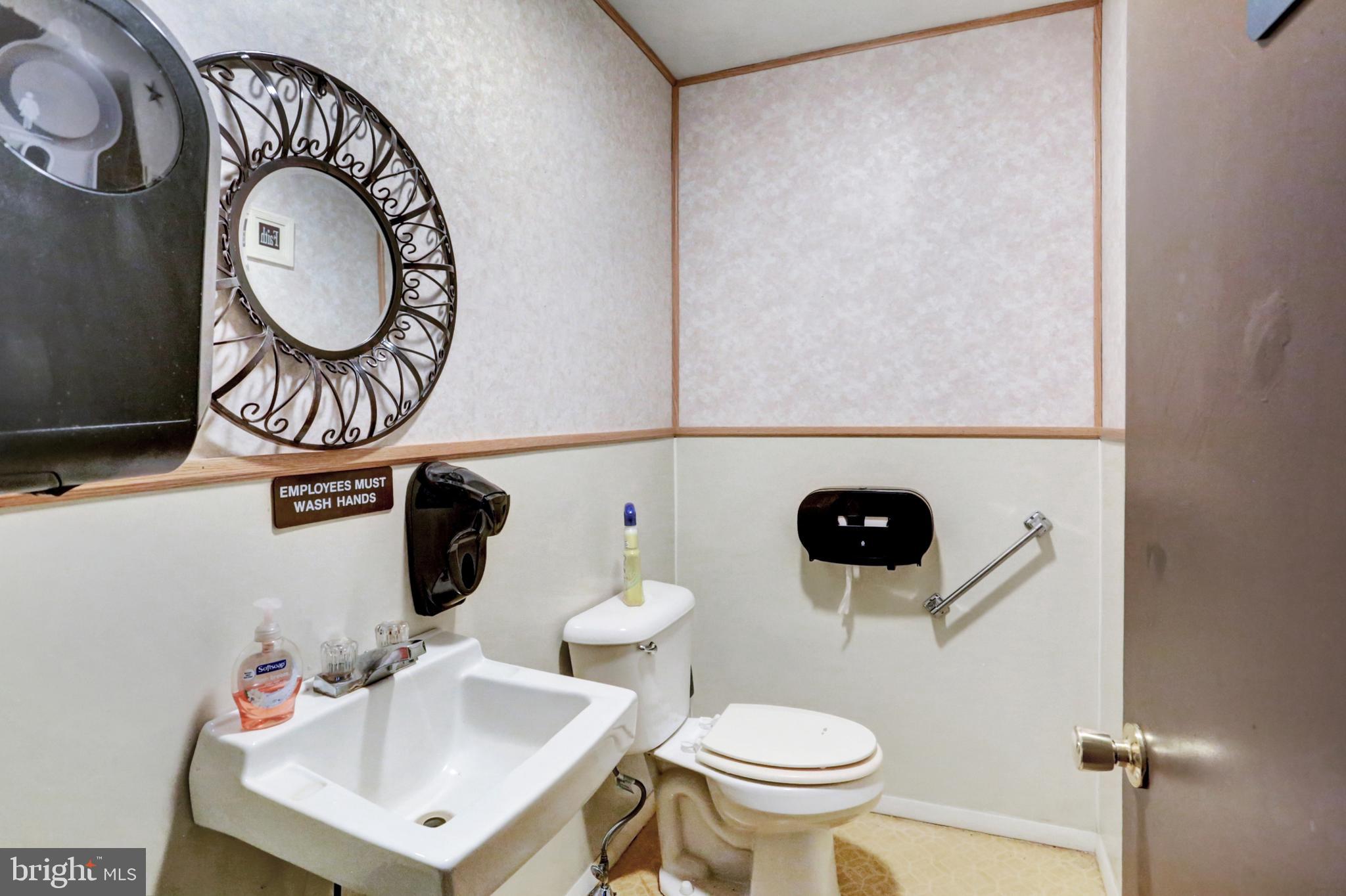 8370 Rte 104 Mount Pleasant Mills, PA 17853 - Photo 22 of 71 a bathroom with a toilet a sink and a mirror