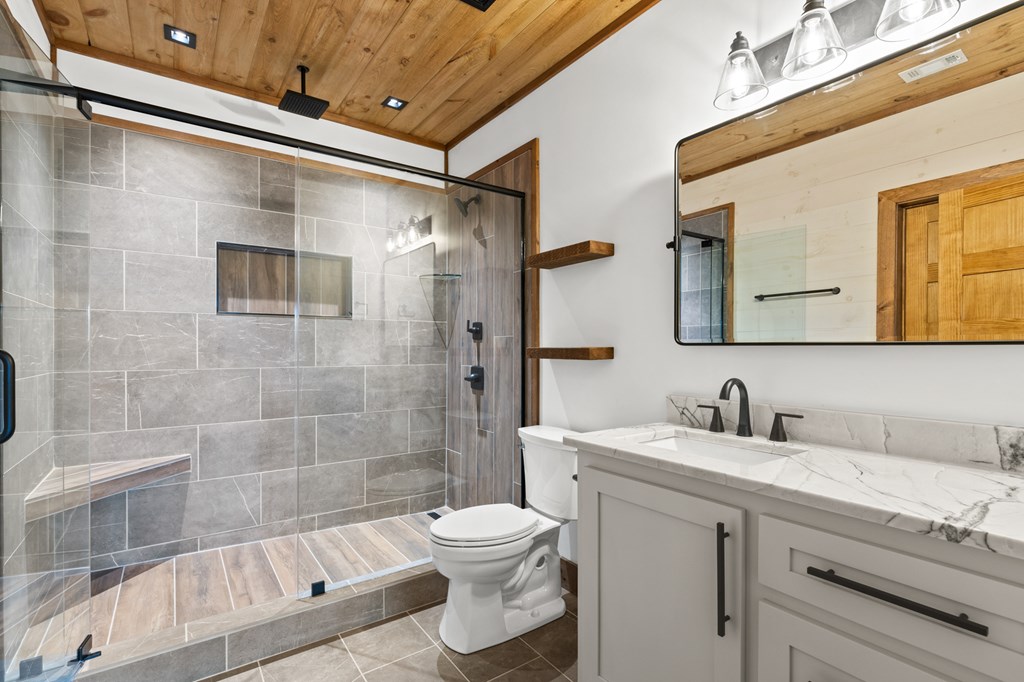 394 Mountain Trace Cherry Log, GA 30522 - Photo 56 of 70 a bathroom with a sink a toilet and shower