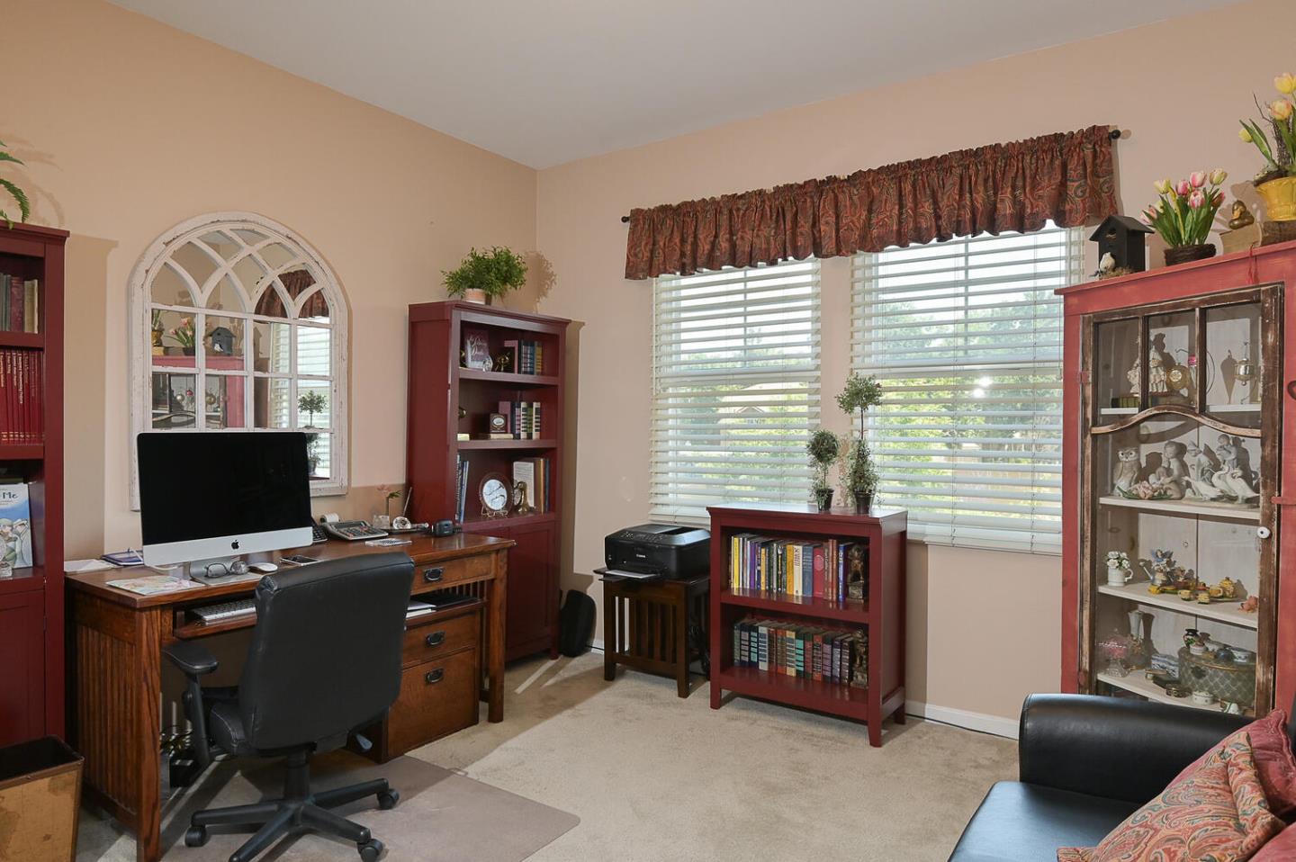 124 Larkspur Loop Morgan Hill, CA 95037 - Photo 21 of 26 a view of a workspace with a window and lounge chair