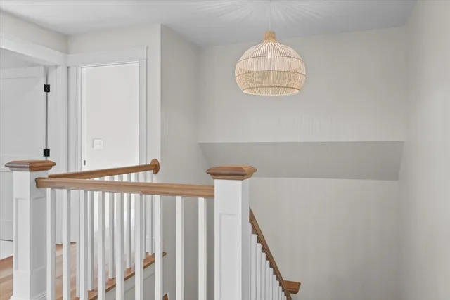 a view of a hallway with entryway