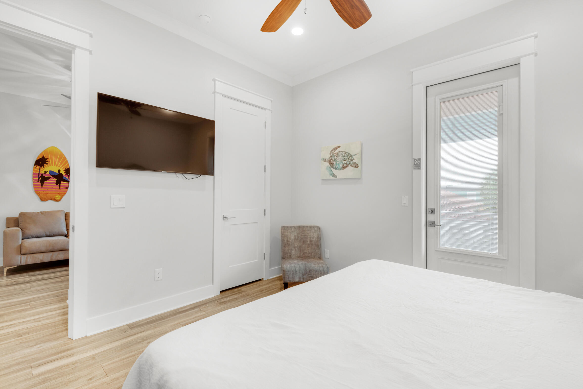 55 St Simon Circle Miramar Beach, FL 32550 - Photo 25 of 45 a bedroom with a bed and a flat screen tv