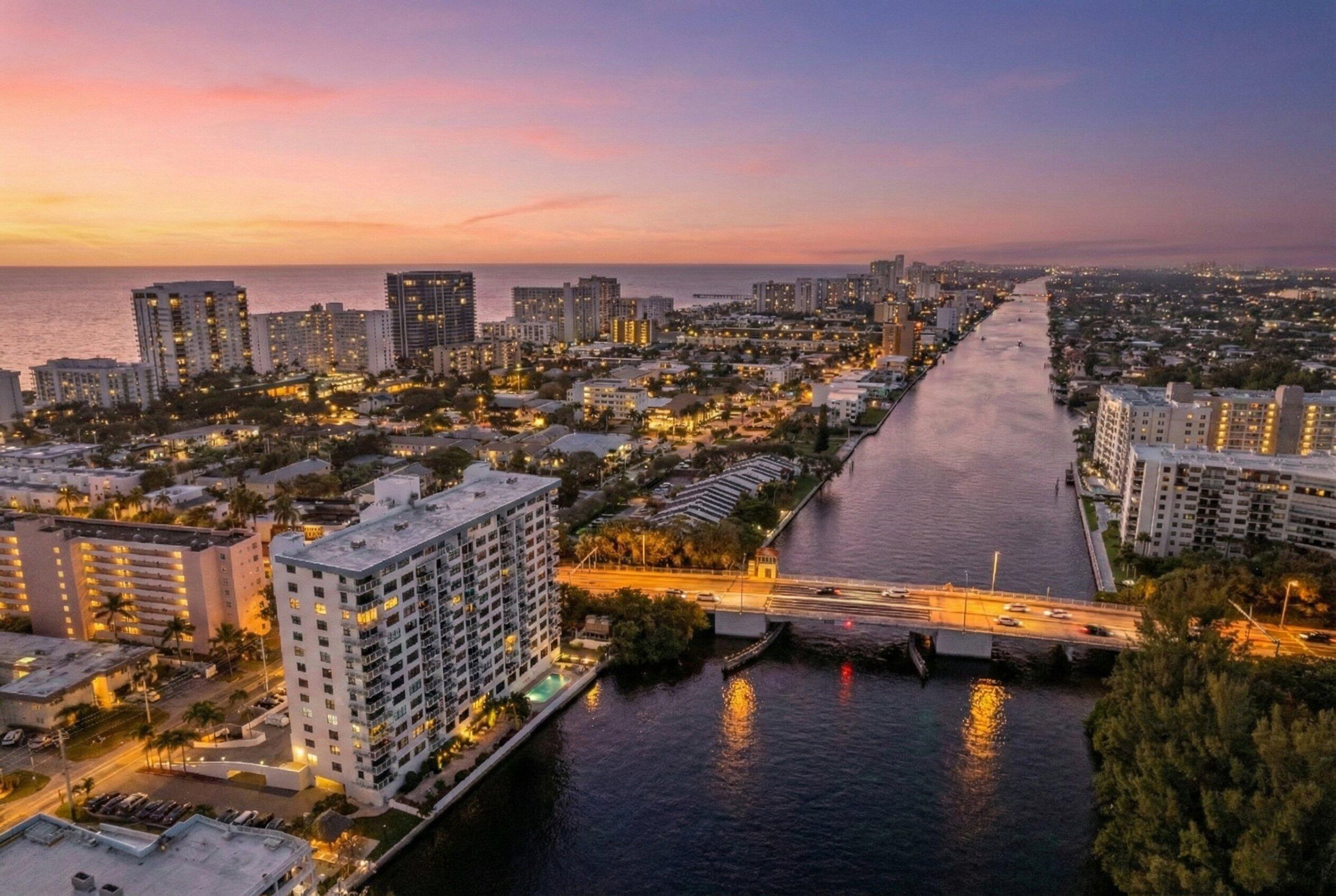 1401 North Riverside Drive, Unit 1007 Pompano Beach, FL 33062 - Photo 2 of 39 Twilight