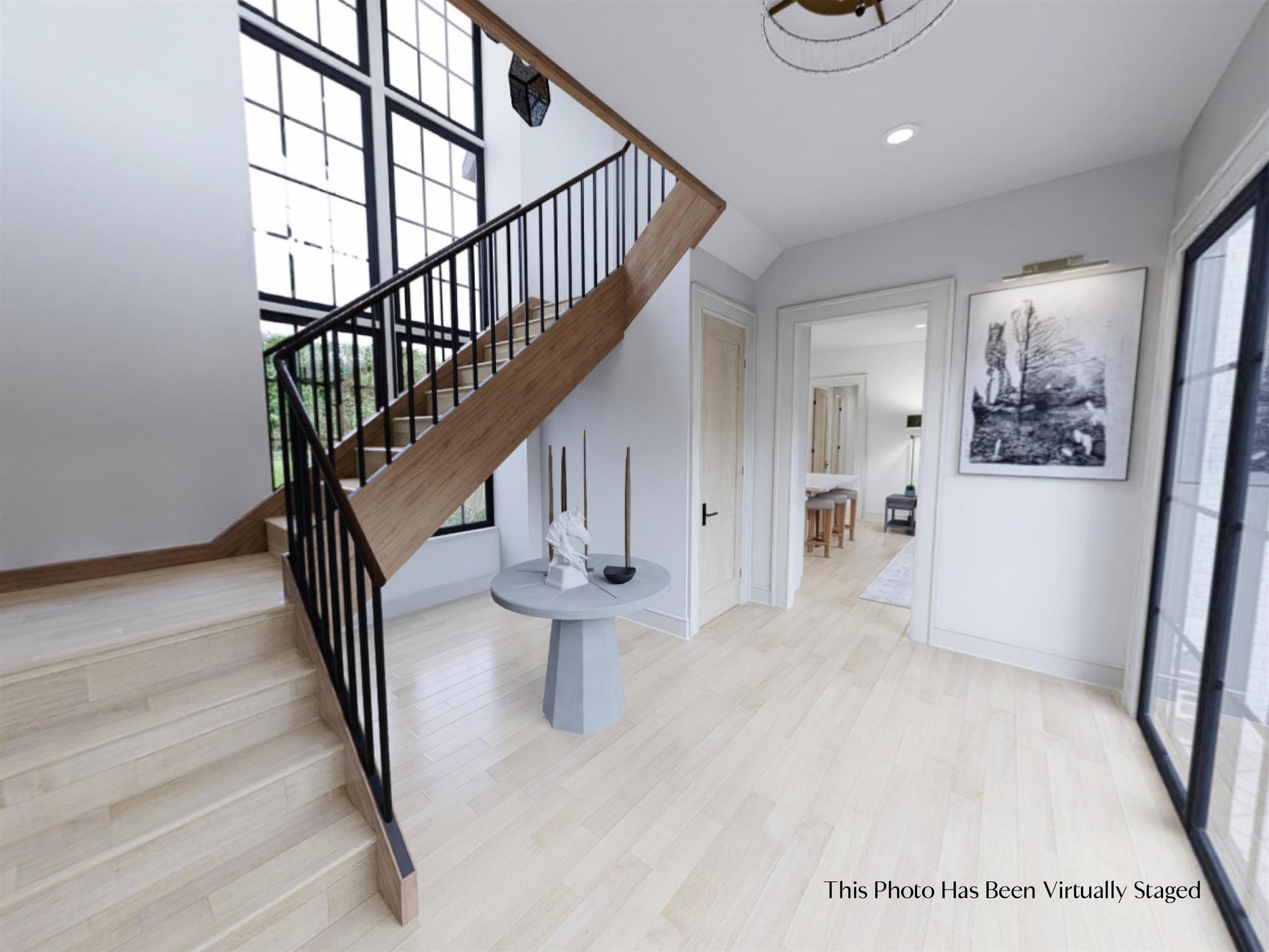 155 Settlement Drive Apex, NC 27523 - Photo 23 of 65 a view of entryway and hall with wooden floor