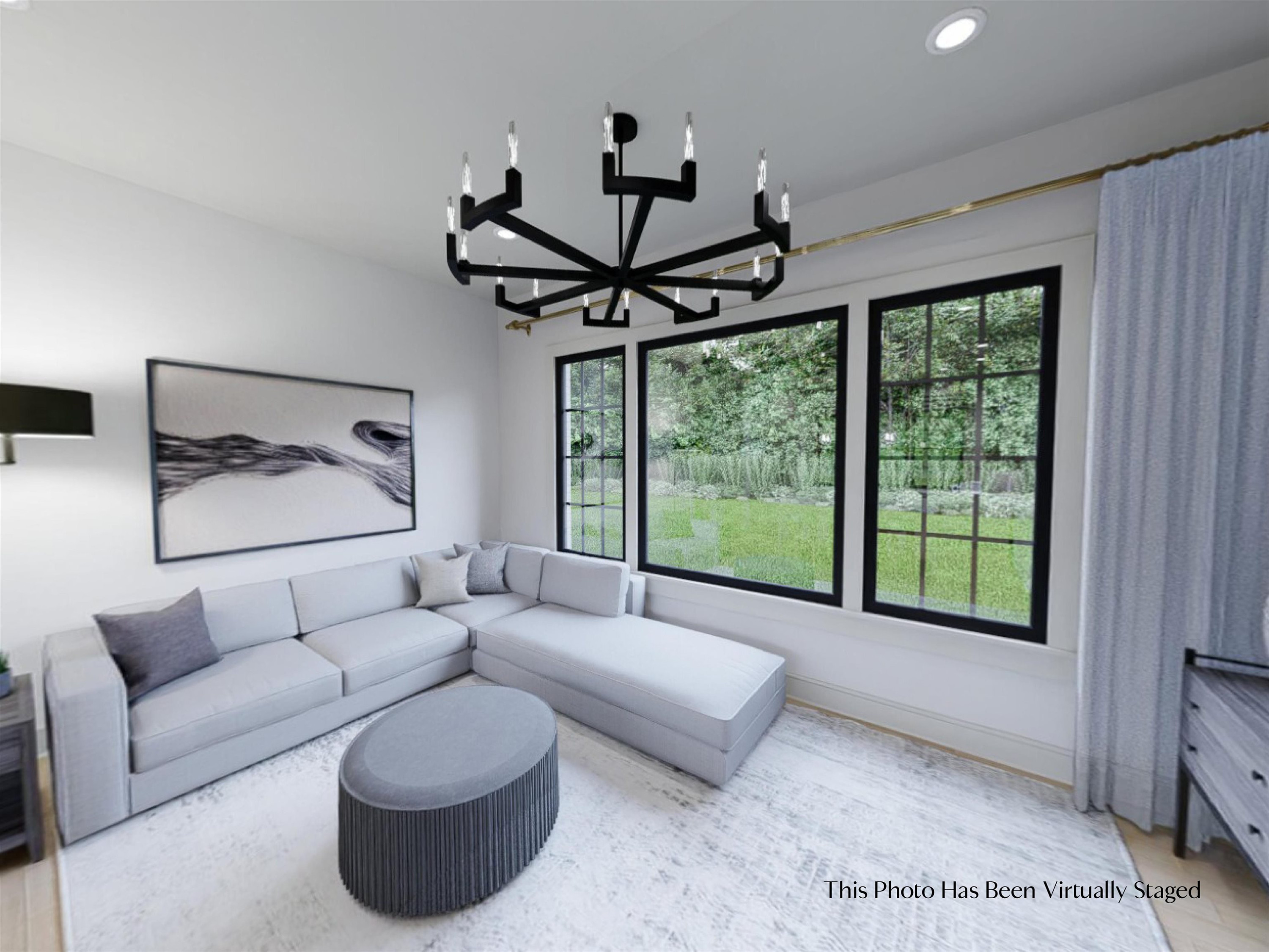 155 Settlement Drive Apex, NC 27523 - Photo 36 of 65 a living room with furniture and a large window