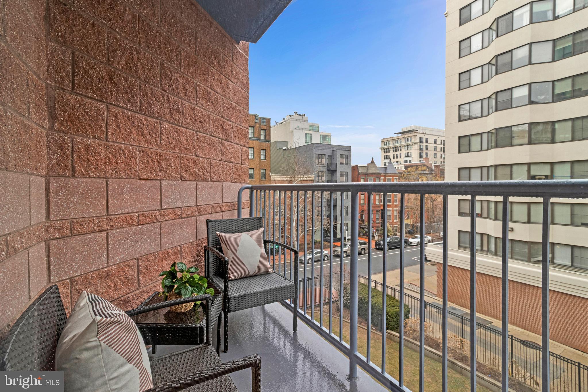 1117 10th Street Northwest, Unit 405 Washington, DC 20001 - Photo 15 of 23 Balcony with views