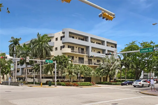 a view of a trees in front of a building