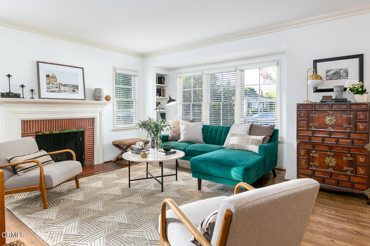 420 Northcliff Road Pasadena, CA 91107 - Photo 6 of 25 a living room with furniture and a fireplace