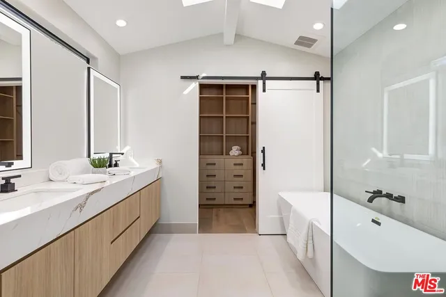 a view of wooden closet