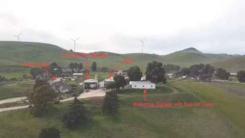 a view of a lake in middle of the town