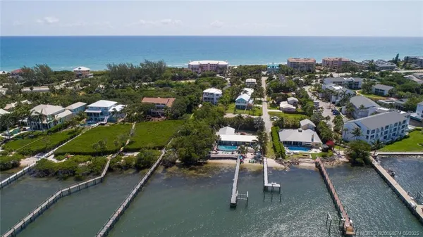 an aerial view of multiple house