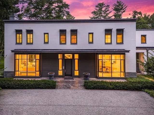 a front view of a house