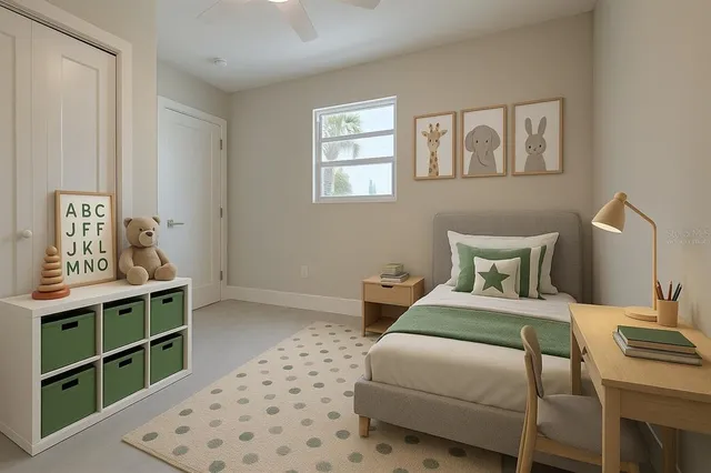 an empty room with a window