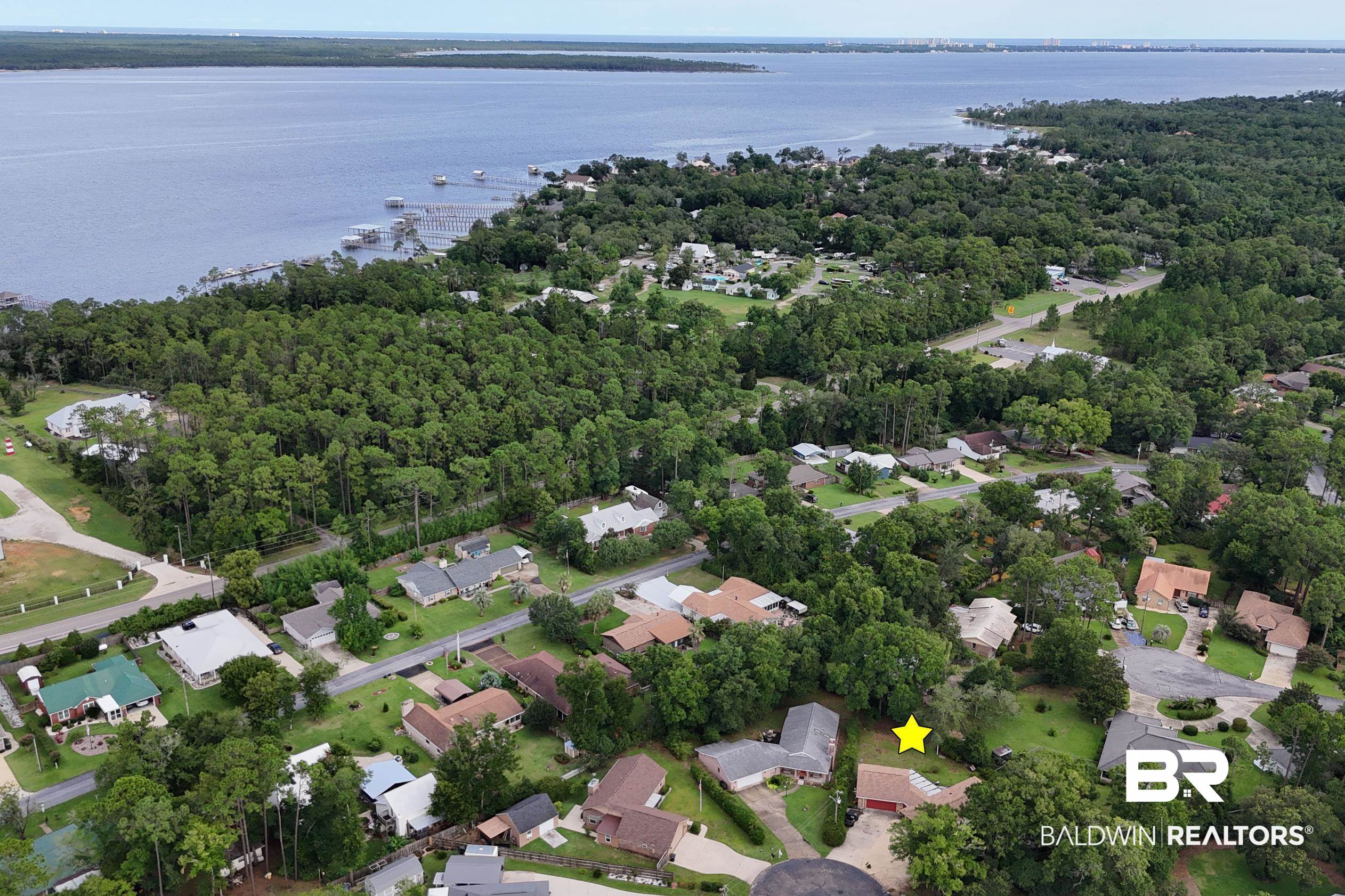 2772 Santa Rosa Circle Lillian, AL 36549 - Photo 37 of 50 Drone / aerial view featuring a water view