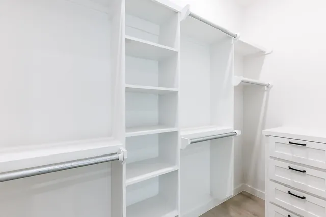 a close view of closet