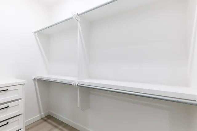 a close up view of racks on the wall