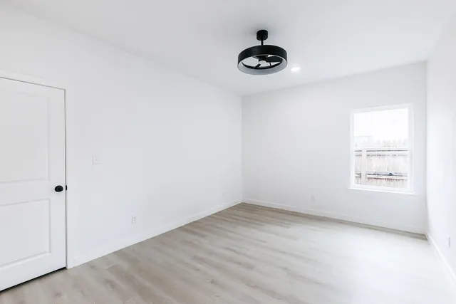 an empty room with a window