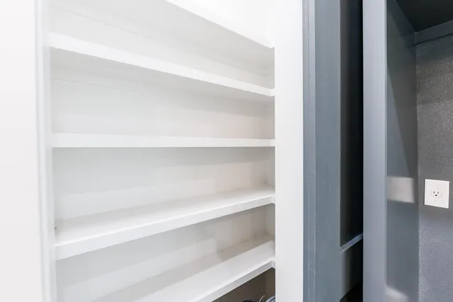 a close view of closet