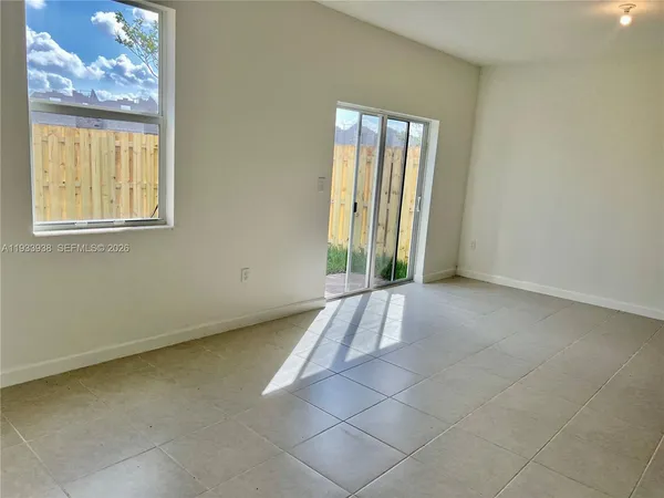 an empty room with a window