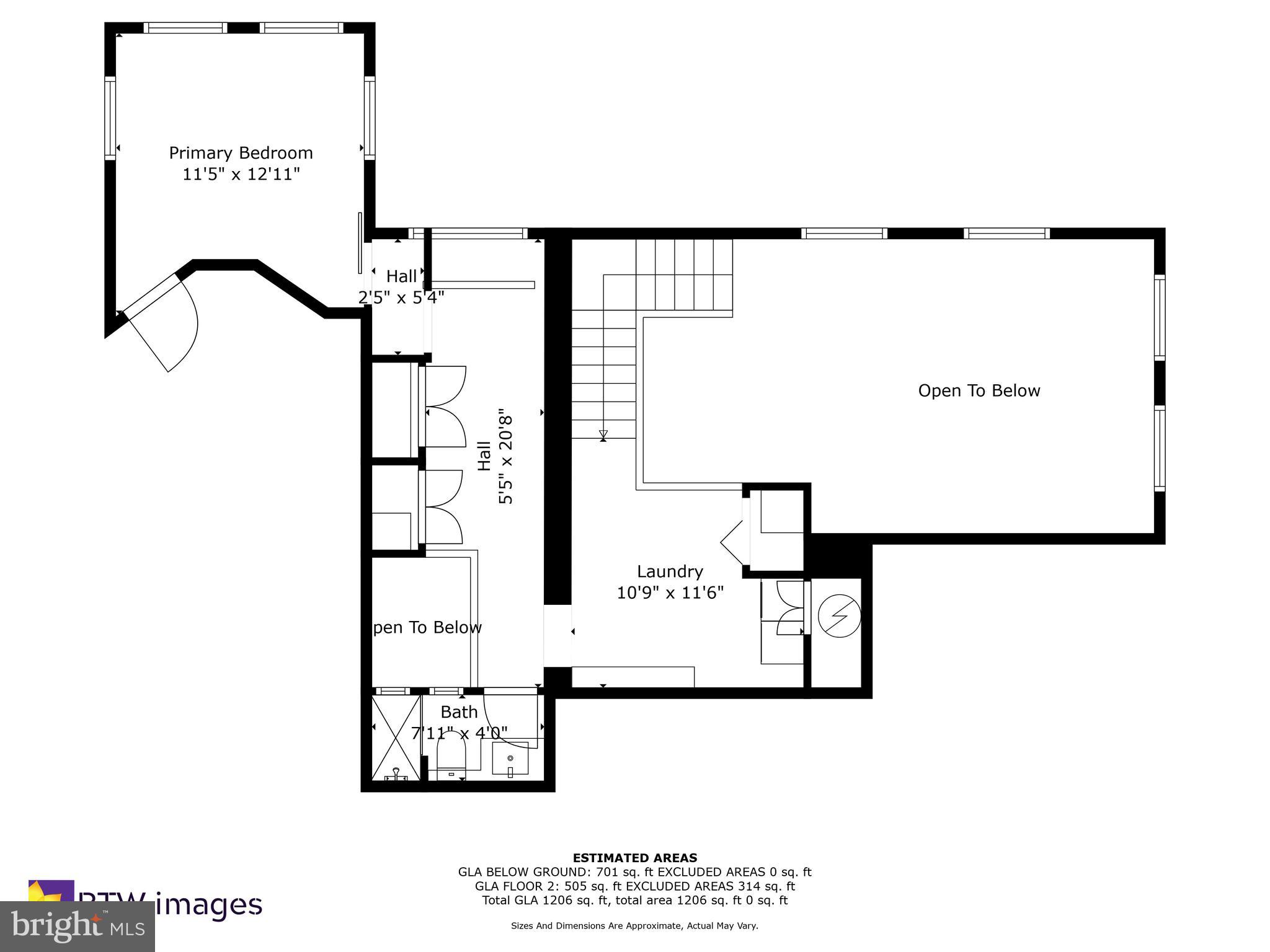 410 5th Street Northeast, Unit 14 Washington, DC 20002 - Photo 40 of 40 Upper level floorplan.