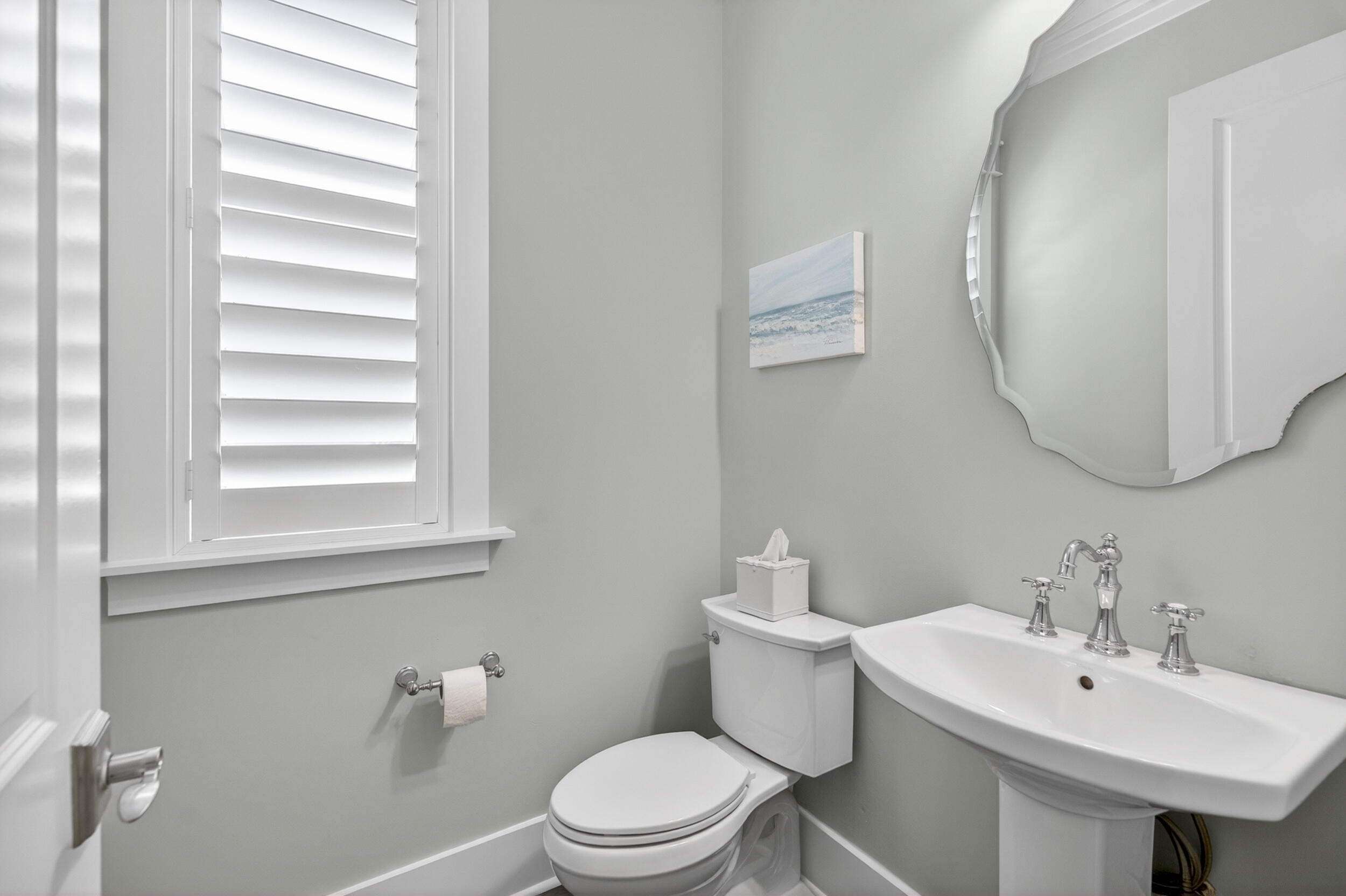 117 Prairie Pass Santa Rosa Beach, FL 32459 - Photo 23 of 56 a bathroom with a sink a mirror and a toilet