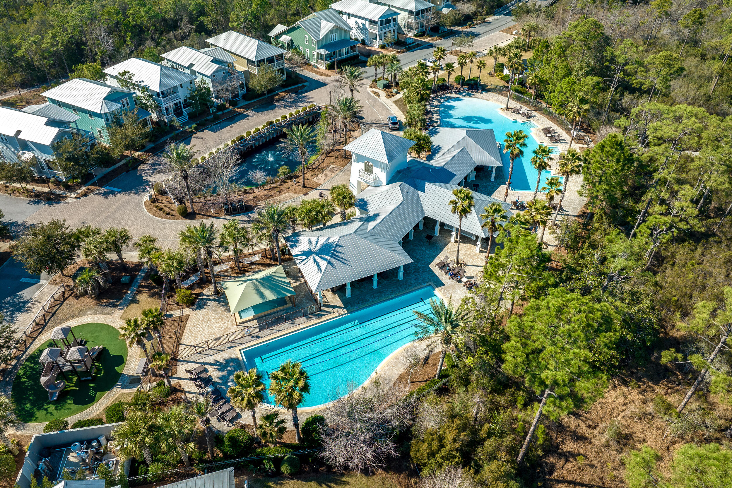 117 Prairie Pass Santa Rosa Beach, FL 32459 - Photo 50 of 56 an aerial view of a house with a yard and lake view