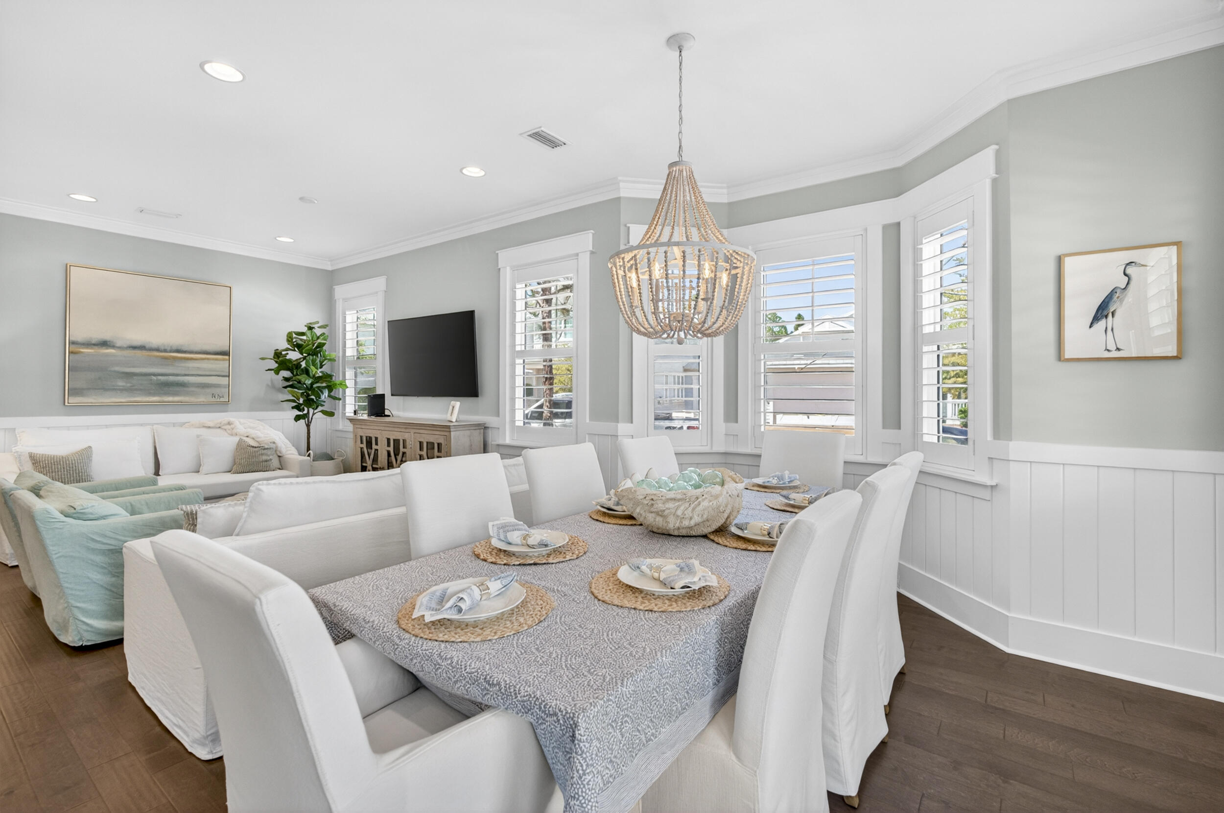 117 Prairie Pass Santa Rosa Beach, FL 32459 - Photo 6 of 56 a view of a dining room with furniture window and wooden floor