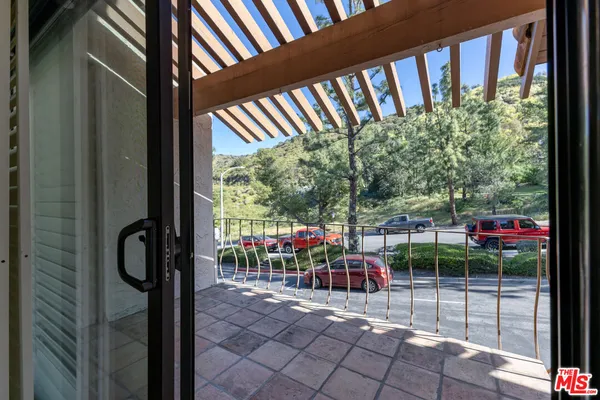 a view of a balcony