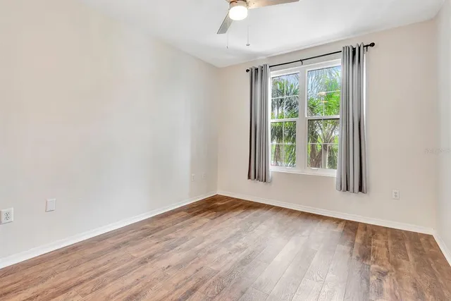 a view of a backyard with plants