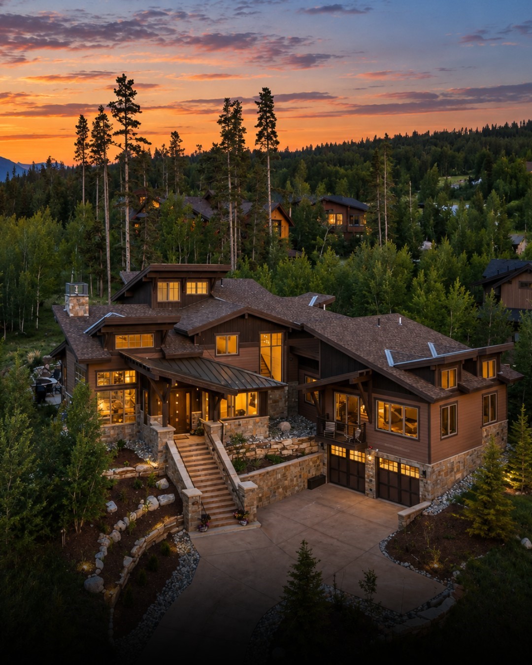Aerial View of Eagle's Nest Home in Silverthorne